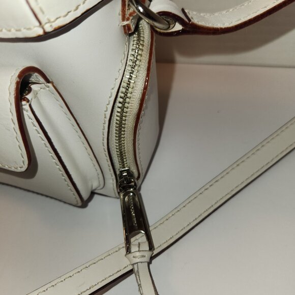 Ivory White Leather Rebecca Minkoff Crossbody Bag Great Style Retail Value $98 - Picture 16 of 16